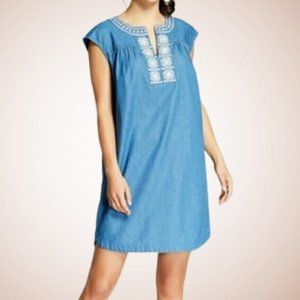 KNOX ROSE Sleeveless Denim Shift Dress